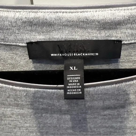 White House Black Market Gray Tunic Top - Picture 3 of 11